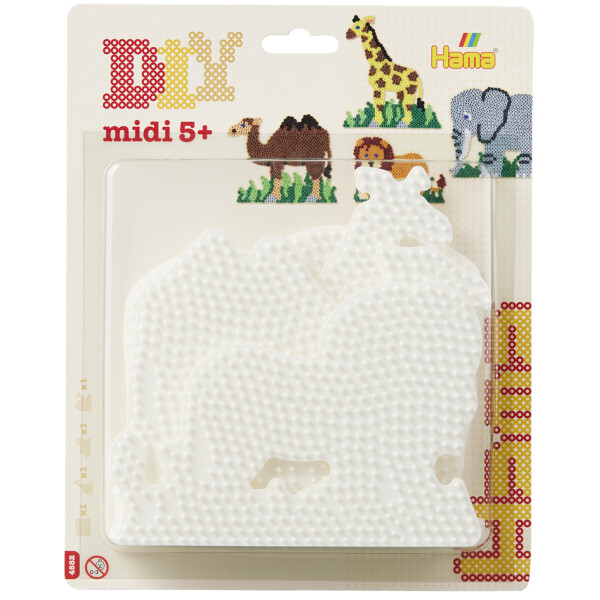 Hama Stiftplatten "Elefant, Giraffe, Löwe, Kamel"