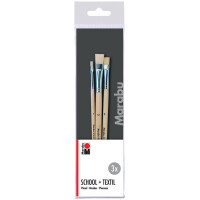 Marabu Pinselset School + Textil, 3-teilig