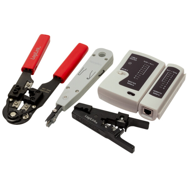 LogiLink Netzwerk-Werkzeug-Set, in schwarzer Tasche