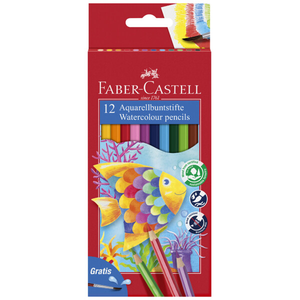 FABER-CASTELL Buntstifte KINDER-AQUARELL, 24er Kartonetui