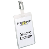 DURABLE Namensschild, oben geschlossen, mit Clip, 90 x 60 mm