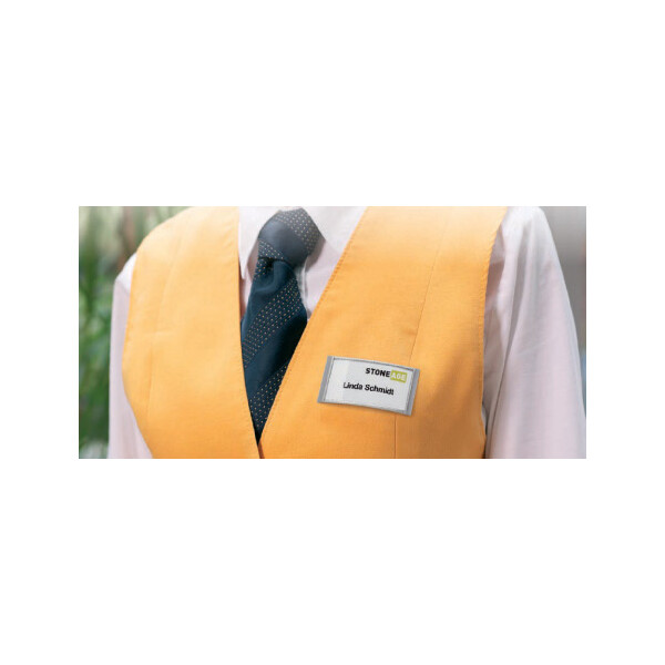 DURABLE Namensschild CLASSIC, mit Magnet, 65 x 30 mm, silber