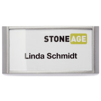 DURABLE Namensschild CLASSIC, mit Magnet, 65 x 30 mm, silber
