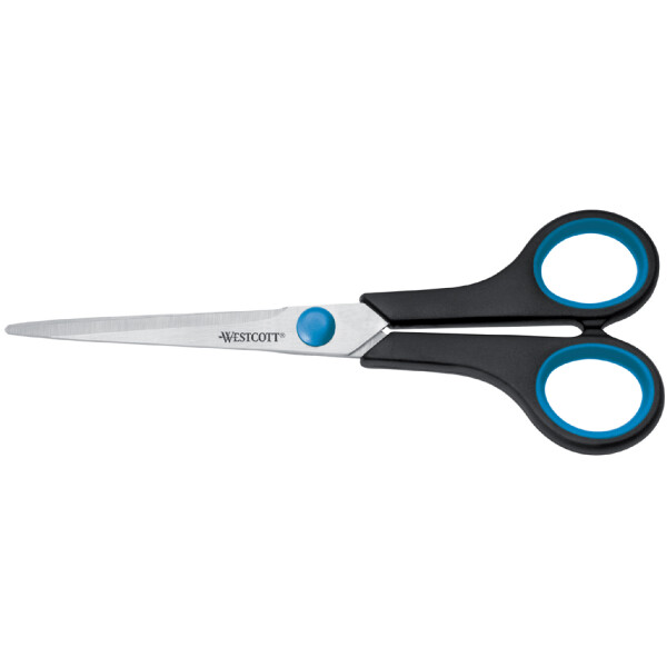 WESTCOTT Schere Easy Grip, Länge: 175 mm, blau schwarz