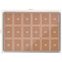 nobo Schaukasten Premium Plus, Kork-Rückwand, 18 x...