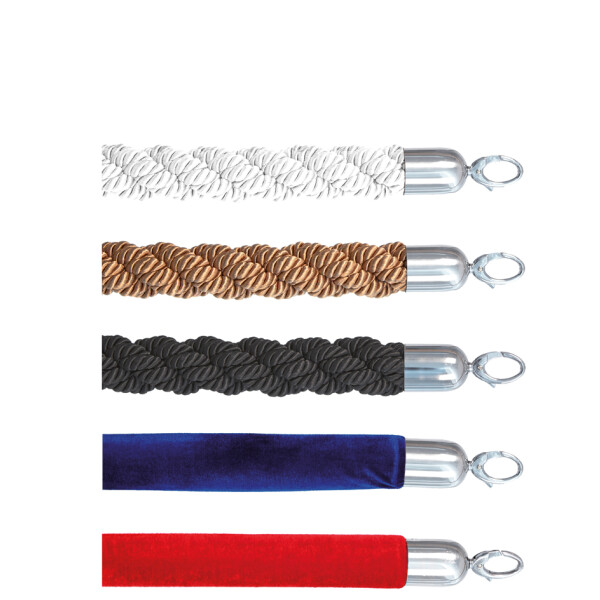 Securit Absperrsystem CLASSIC - Seil, weiß chrom