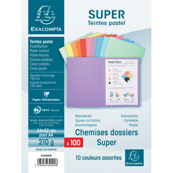 EXACOMPTA Aktendeckel SUPER 250, DIN A4, grasgrün
