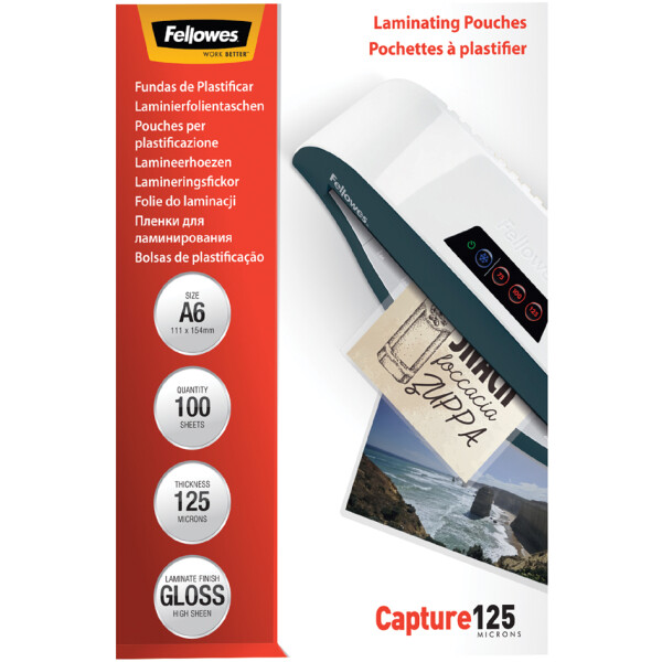 Fellowes Laminierfolientasche, DIN A4, glänzend, 200 mic