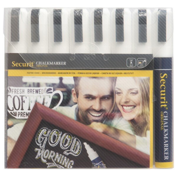 Securit Kreidemarker ORIGINAL MEDIUM, 8er Etui, Erdfarben
