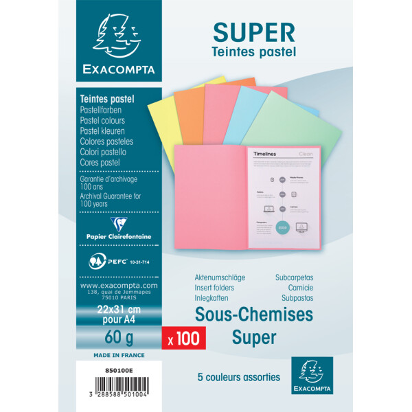 EXACOMPTA Aktendeckel SUPER 60, DIN A4, 60 g qm, chamois