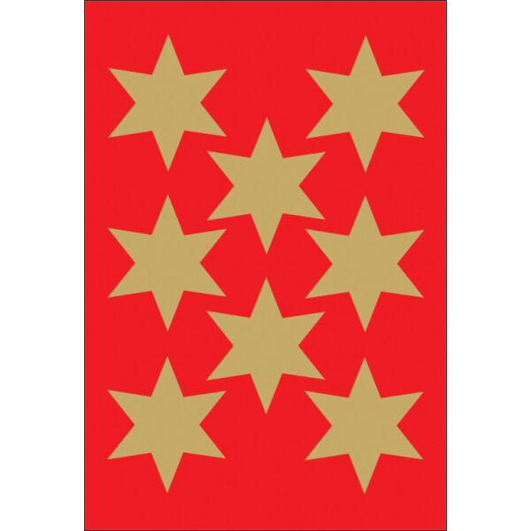 HERMA Weihnachts-Sticker DECOR "Sterne", 8 mm, gold