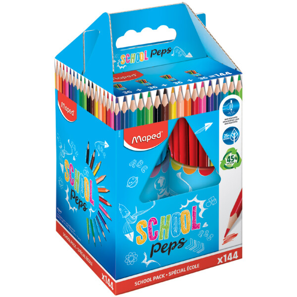Maped Dreikant-Buntstift COLORPEPS, 144er Schulpaket