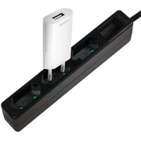 LogiLink Euro-Steckdosenleiste, 3-fach, ohne Schalter,...