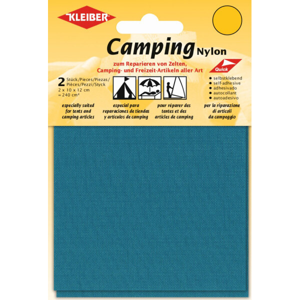 KLEIBER Camping-Flicken, Nylon, selbstklebend, hellgrau