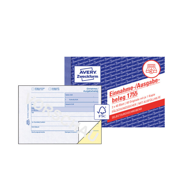 AVERY Zweckform Formularbuch "Buchungsbeleg", A6 quer