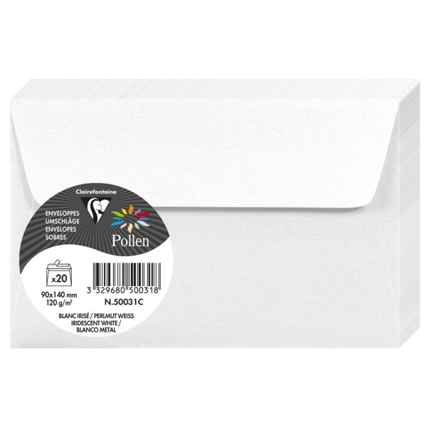 Pollen by Clairefontaine Briefumschlag 90x140 mm, perlmutt-