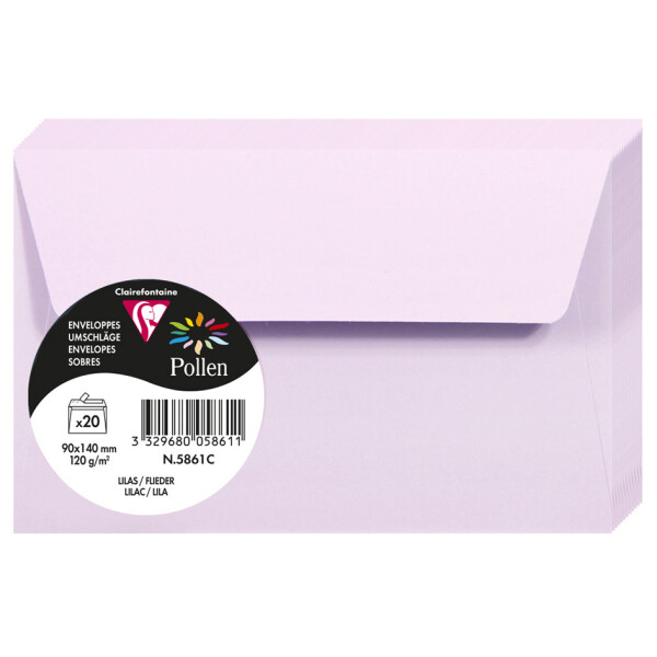 Pollen by Clairefontaine Briefumschlag 90x140 mm, perlmutt-