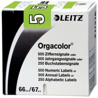 LEITZ Ziffernsignal Orgacolor "2", auf Rolle, rot