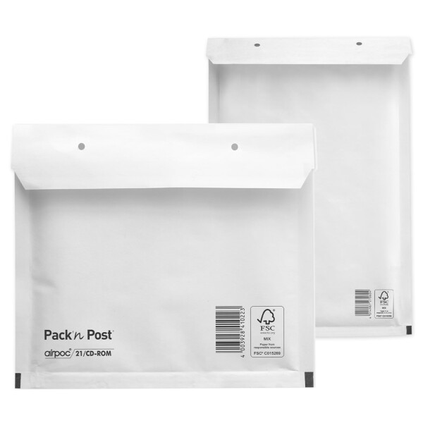 MAILmedia Luftpolster-Versandtaschen, Typ 11 A, weiß, 5 g