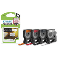 DYMO D1 Schriftbandkassette schwarz orange, 12 mm x 3 m