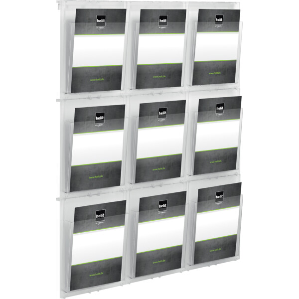 helit Wanddisplay "the placativ", 6 x DIN A4 hoch, glasklar
