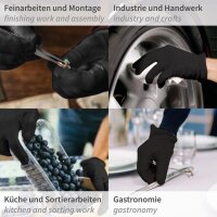 HYGOSTAR Baumwoll-Handschuh Nero, schwarz, L