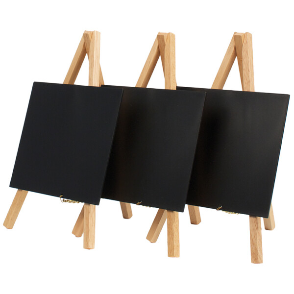 Securit Tisch-Kreidetafel MINI mit Staffelei, buche
