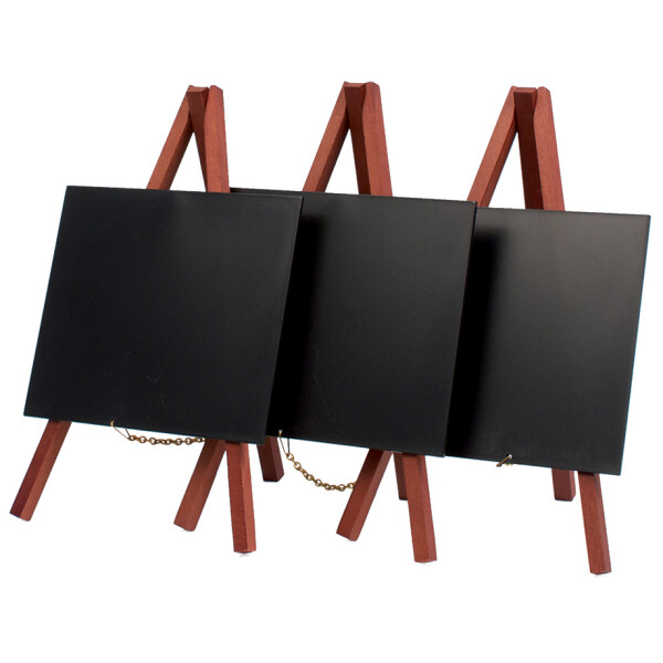 Securit Tisch-Kreidetafel MINI mit Staffelei, buche