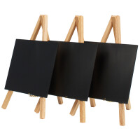 Securit Tisch-Kreidetafel MINI mit Staffelei, buche