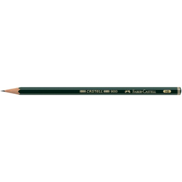FABER-CASTELL Bleistift CASTELL 9000, H&auml;rtegrad: F
