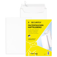 SECURITEX Faltenversandtasche C4, ohne Fenster, weiß