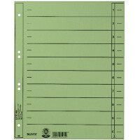 LEITZ Trennblätter, A4 Überbreite, Manilakarton 230g qm,blau