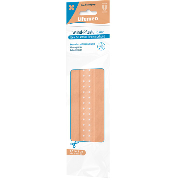 Lifemed Wund-Pflaster "Classic", hautfarben, 500 mm x 60 mm