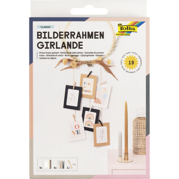 folia Bilderrahmen-Girlande, 19-teilig