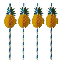 PAPSTAR Papier-Trinkhalm "Pineapple", 200 mm,...