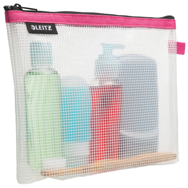LEITZ Kosmetiktasche WOW Traveller, transparent schwarz