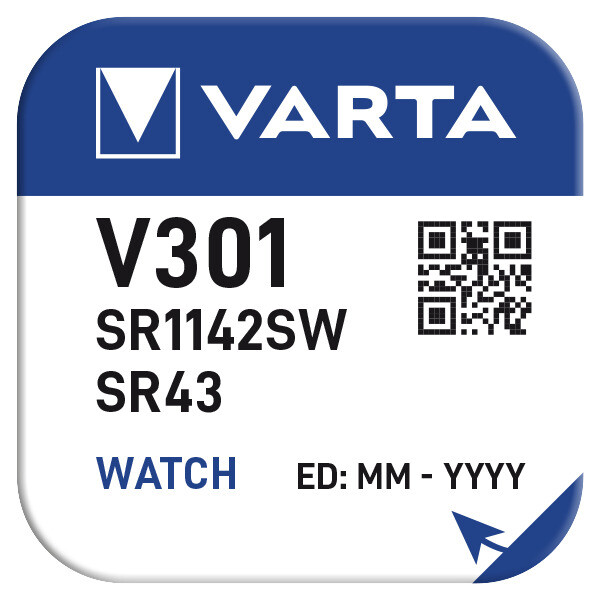 VARTA Silber-Oxid Uhrenzelle, V393 (SR48), 1,55 Volt