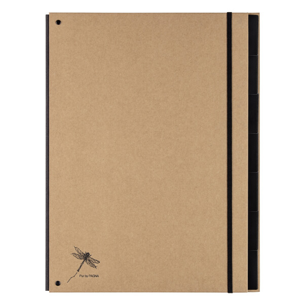 PAGNA Pultordner "Pur", DIN A4, 12 Fächer, natur