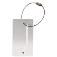 JSA Gepäckanhänger, aus Aluminium, mit Sichtfeld