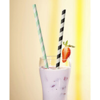 PAPSTAR Papier-Trinkhalm "Stripes", 200 mm,...