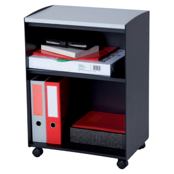 PAPERFLOW Rollwagen, 14 Fächer, grau buche