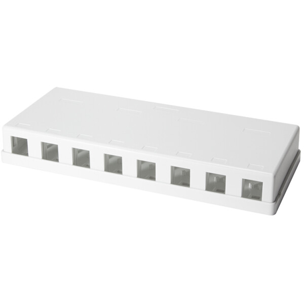 LogiLink Keystone Aufputz-Leergehäuse, ungeschirmt, 8-fach