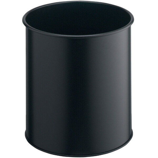 DURABLE Papierkorb METALL, rund, 15 Liter, schwarz