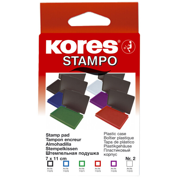 Kores Stempelkissen "METALLICA", (B)110 x (T)70 mm, rot