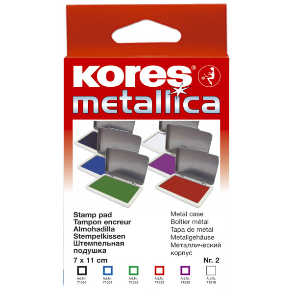 Kores Stempelkissen "METALLICA", (B)110 x (T)70 mm, rot