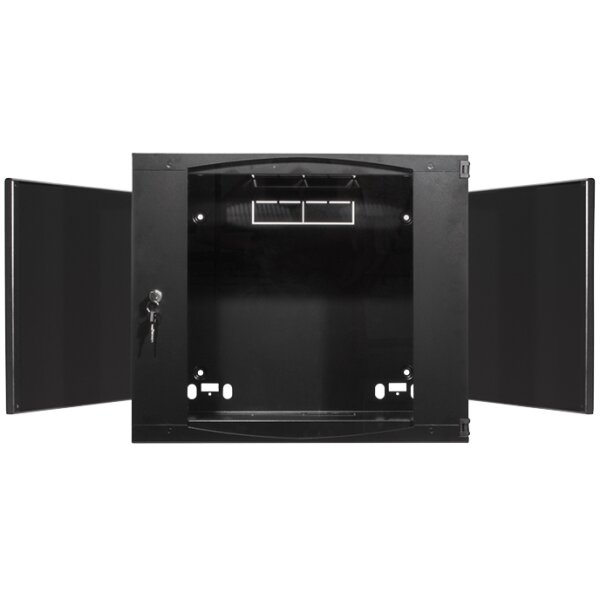 LogiLink 19" Wandverteiler, einteilig, 12 HE, schwarzgrau