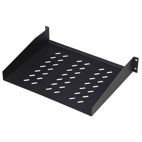 DIGITUS 19" Fachboden, 2 HE, Festeinbau, Tiefe: 370 mm