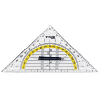 WESTCOTT Geometriedreieck, Hypotenuse: 220 mm, mit Griff
