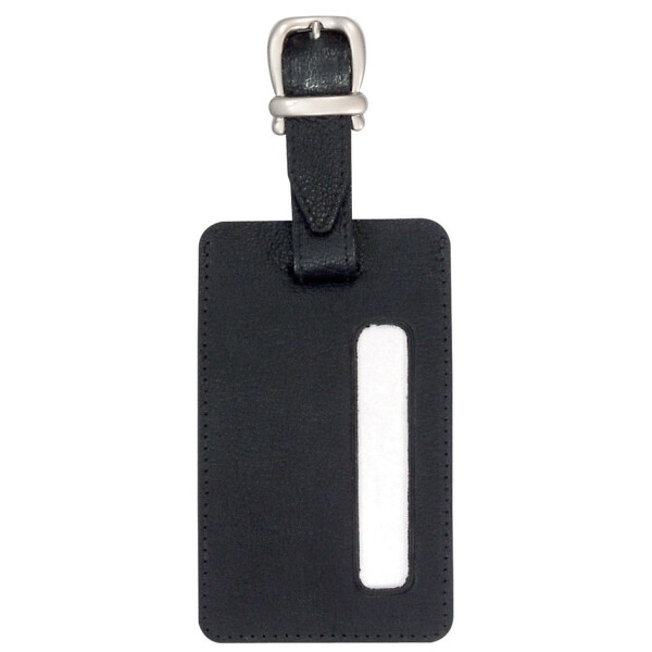 JSA Gepäckanhänger, aus Leder, schwarz