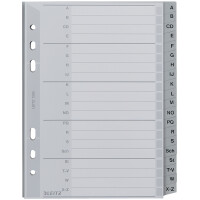 LEITZ Kunststoff-Register, A-Z, A5 quer, PP, 20-teilig, grau